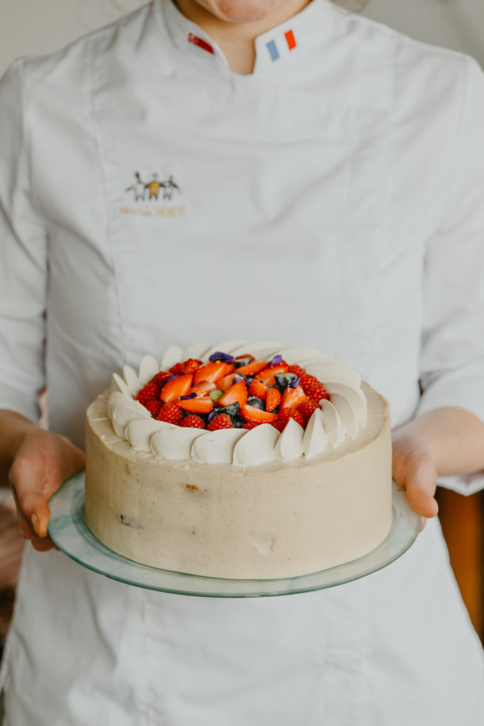 Layer Cake vegan vanille et fruits rouges